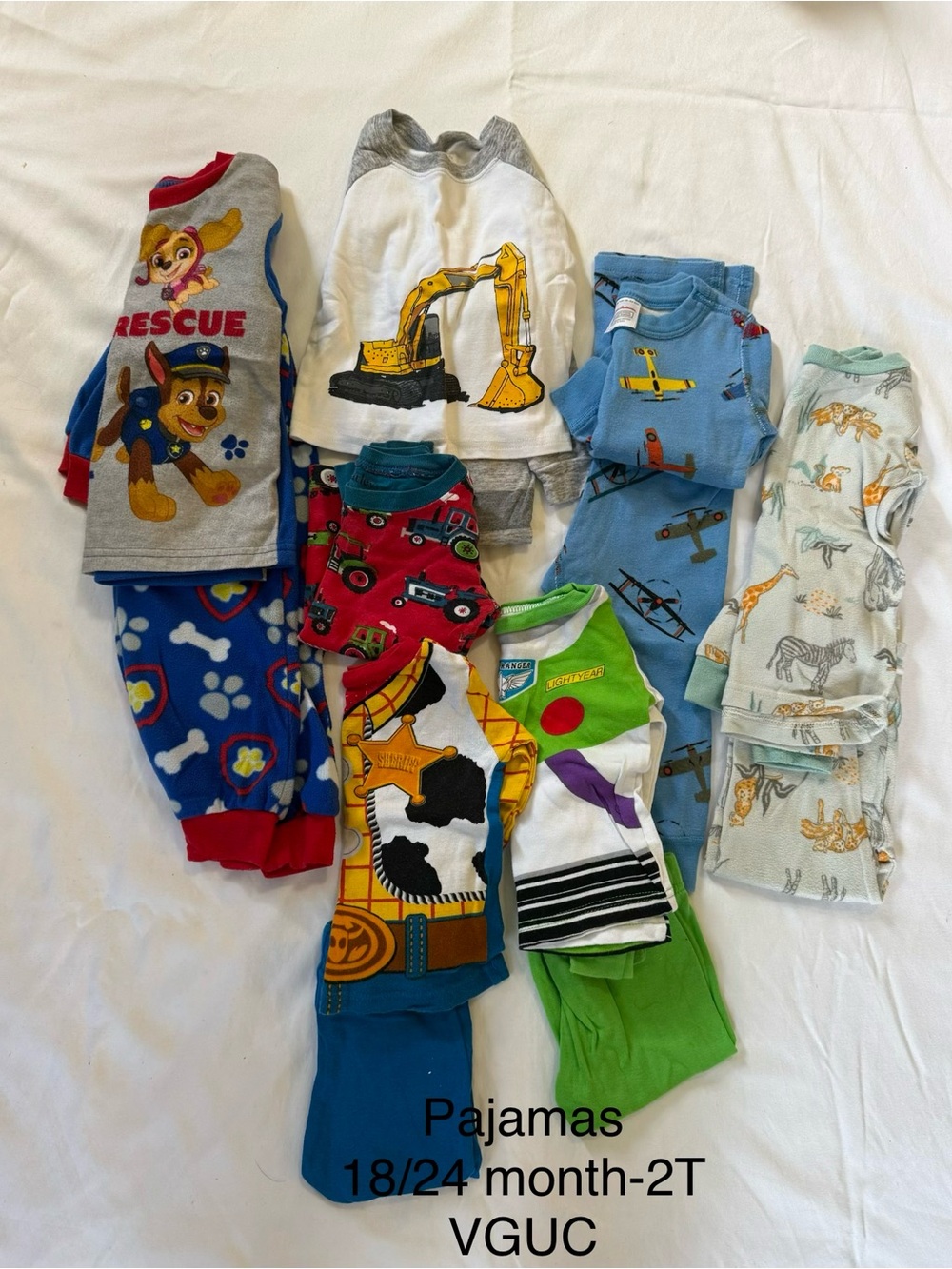 Paw Patrol Multicolor Kids Pajama Set - Blue, Red, Gray